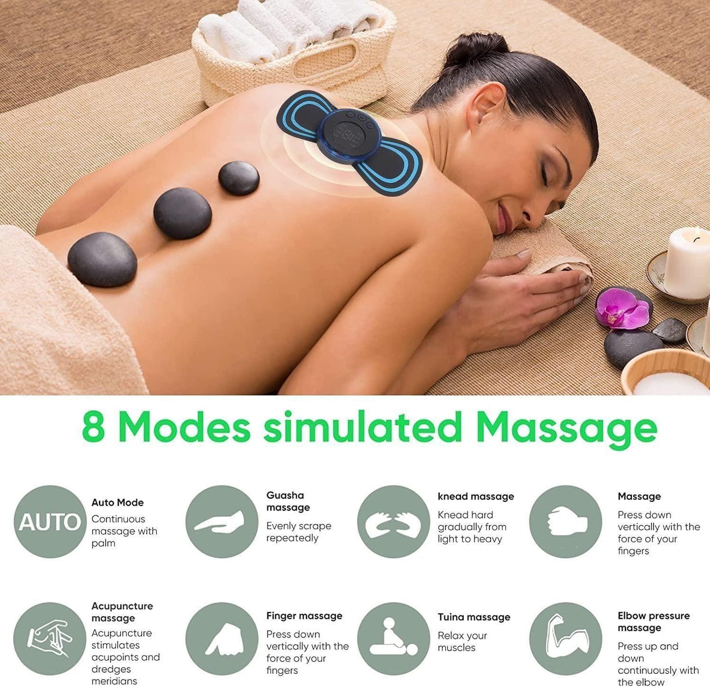 Rechargeable Mini Electric Massager with Multiple Modes for Daily Relaxation