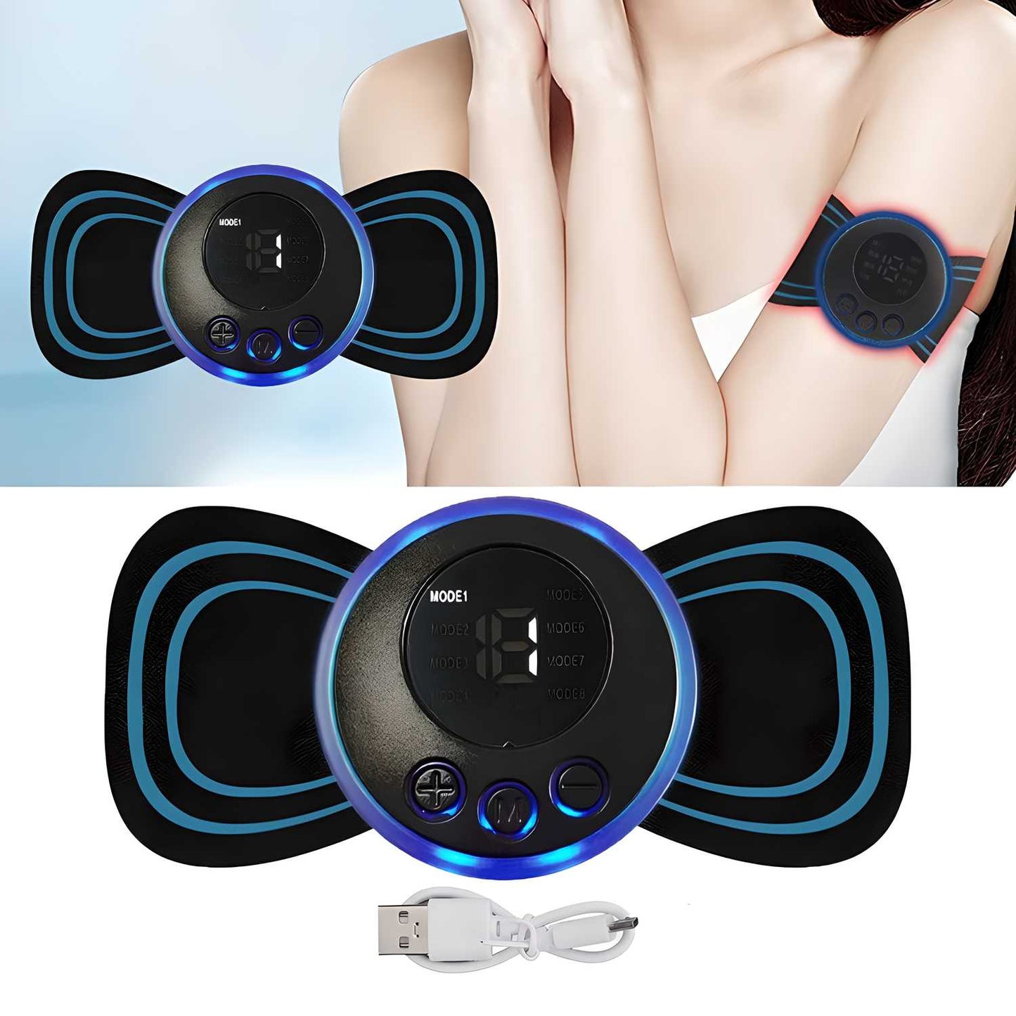 Rechargeable Mini Electric Massager with Multiple Modes for Daily Relaxation